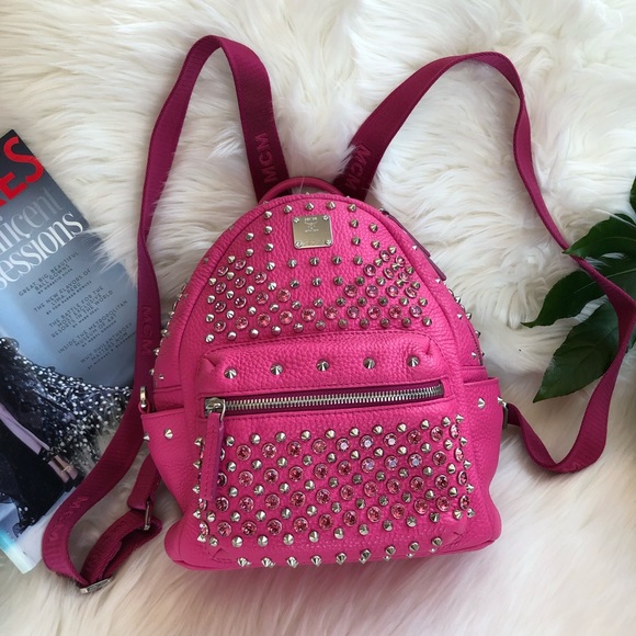 MCM Handbags - 💖HP💖MCM Mini Stark Swarovski Leather Backpack